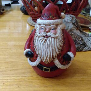 Vintage 1990 Jim Shore Christmas Santa Claus St. Nick Roly Poly 6" Heavy
